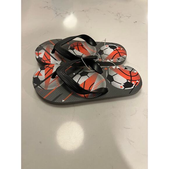 NWOT Boys Spots themed flip flops size 1/2 - Picture 2 of 5